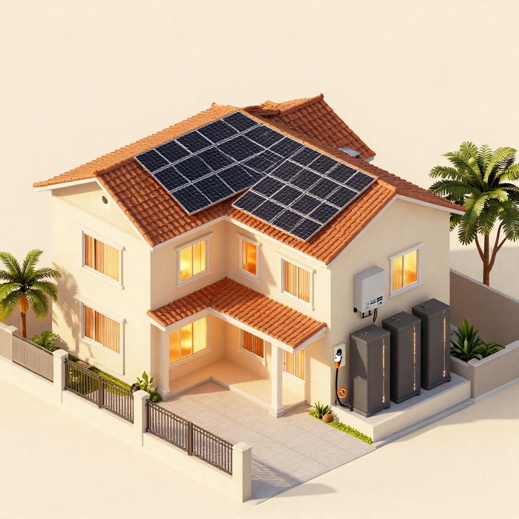 ARAW Max Plus — Filipino family two-storey home with rooftop solar + battery wall